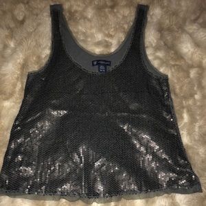 Grey sequined American Eagle tank